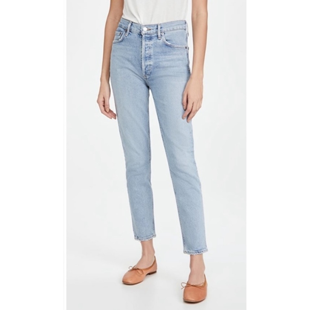 Agolde Nico high rise slim fit Straight Leg Button Fly Jeans 26 41753